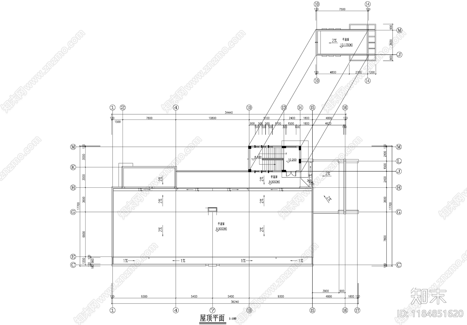 现代幼儿园建筑cad施工图下载【ID:1184851620】