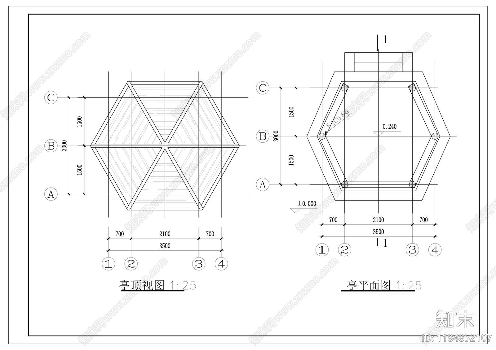 现代新中式亭子图库cad施工图下载【ID:1184852107】