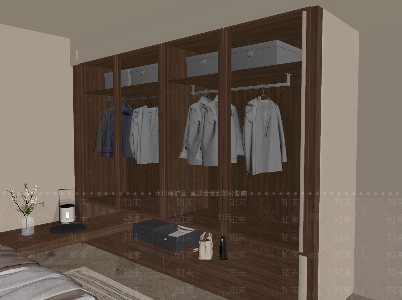 中古衣柜SU模型下载【ID:1184852778】