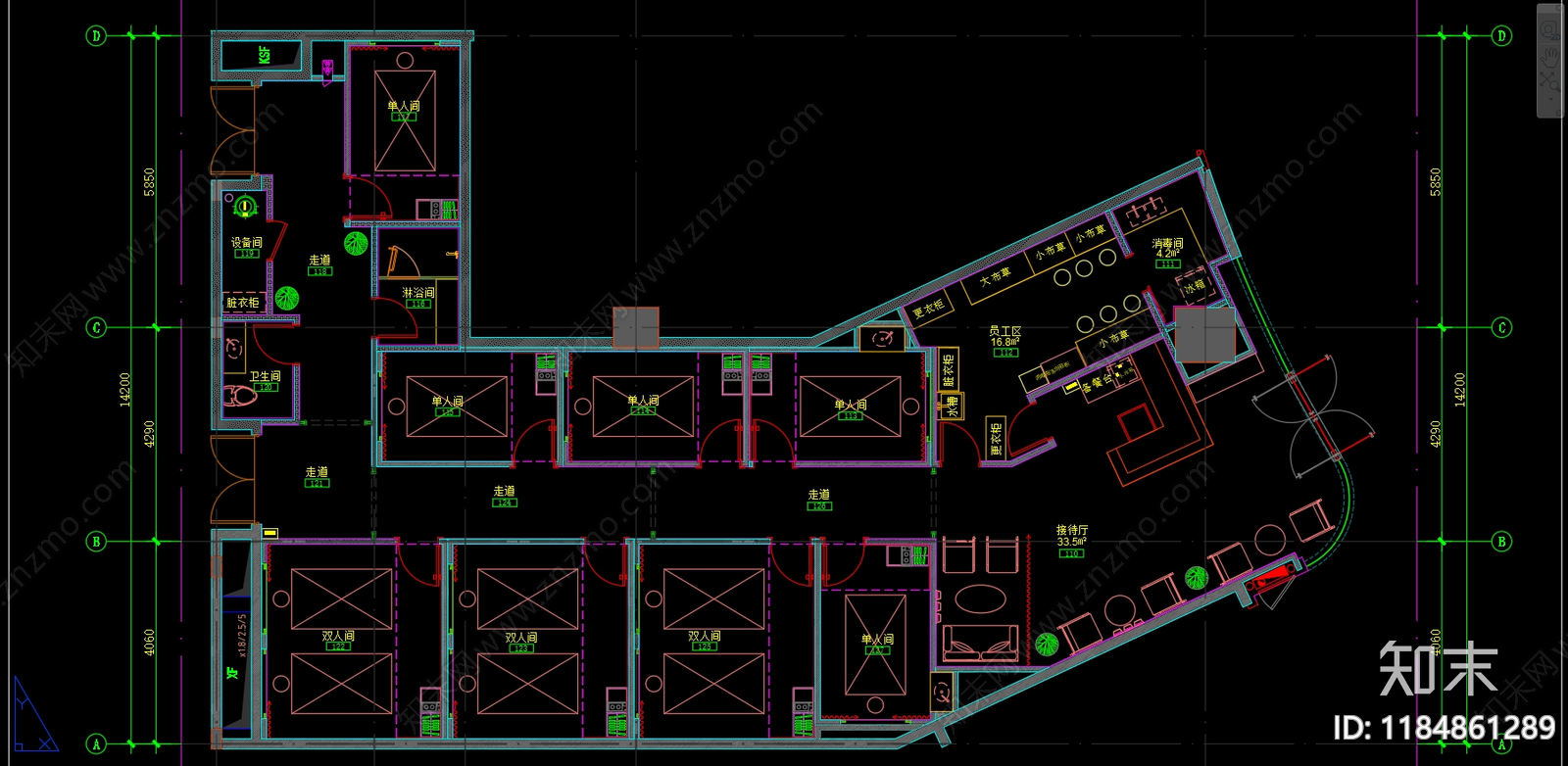 现代其他休闲娱乐空间cad施工图下载【ID:1184861289】