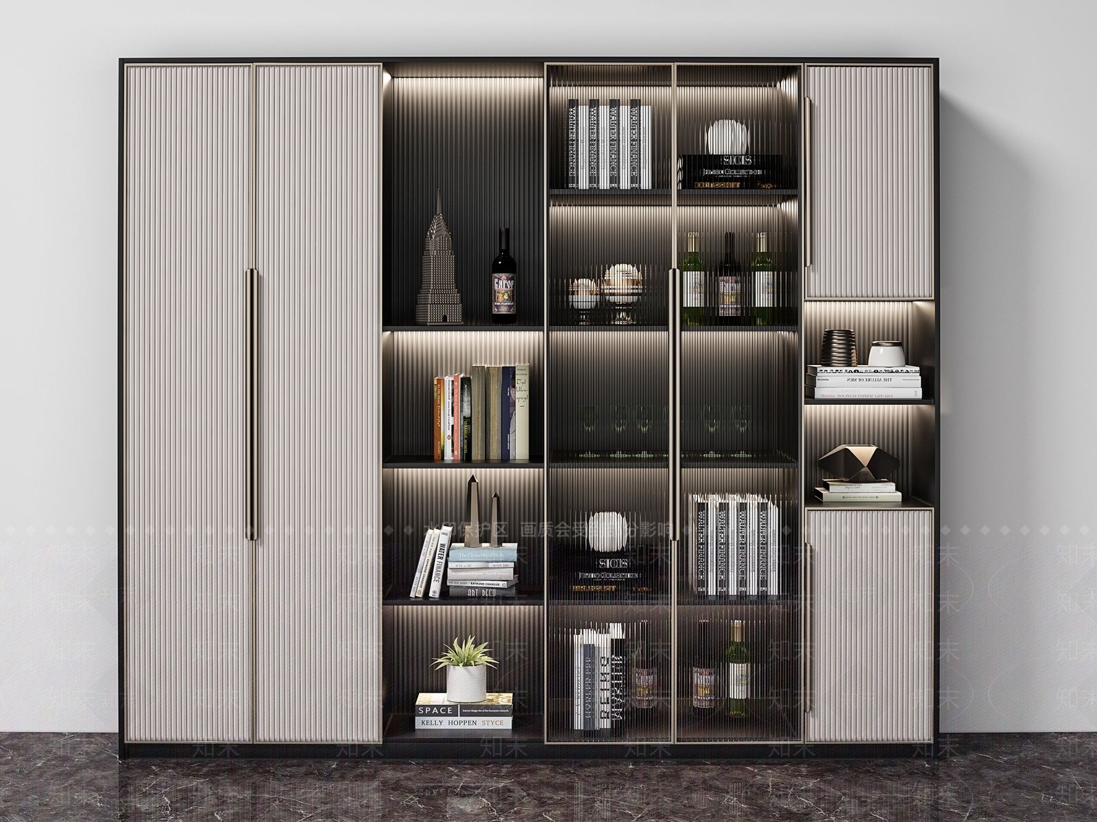 现代酒柜3D模型下载【ID:1184864393】