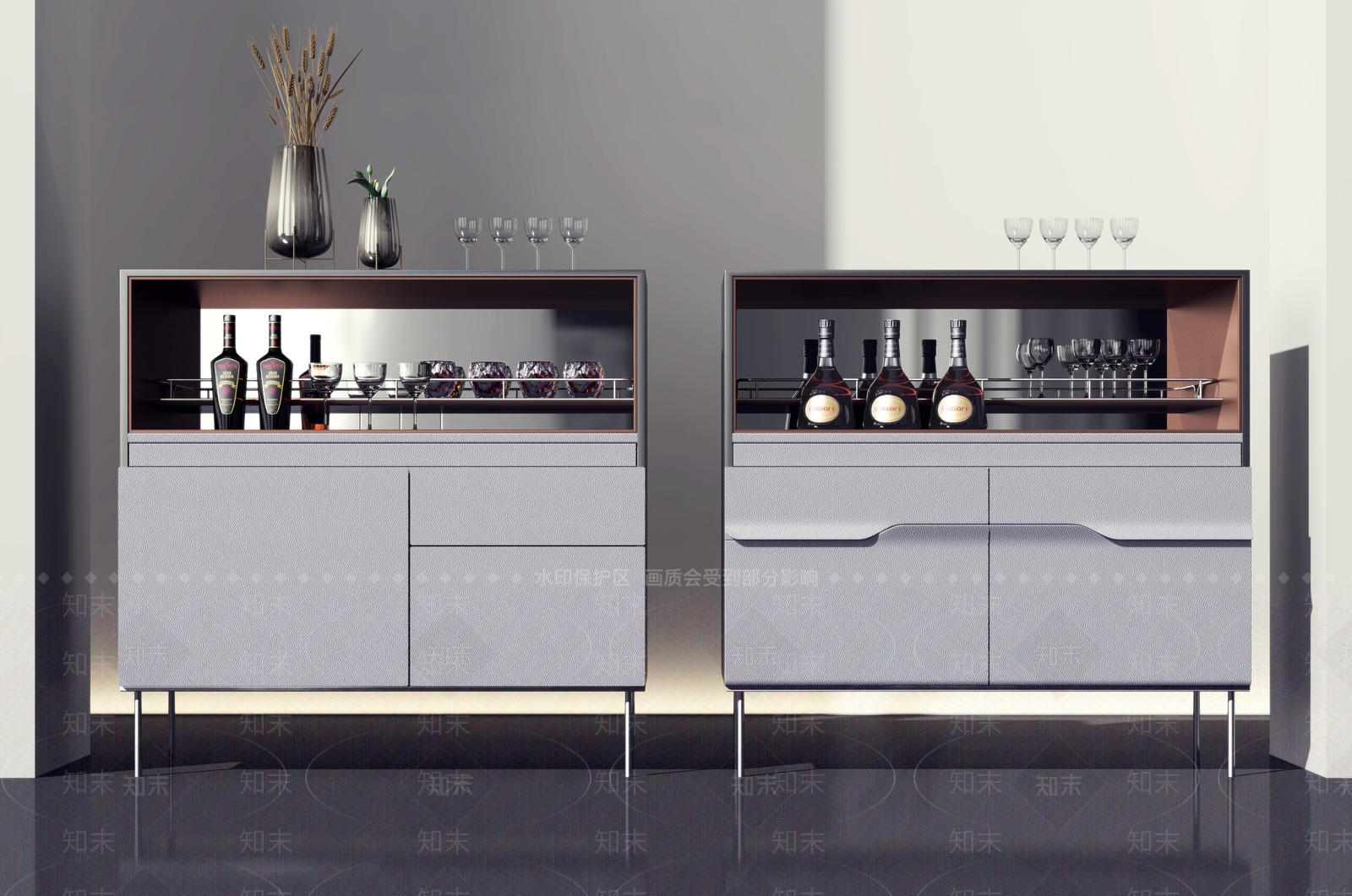 现代酒柜3D模型下载【ID:1184867207】
