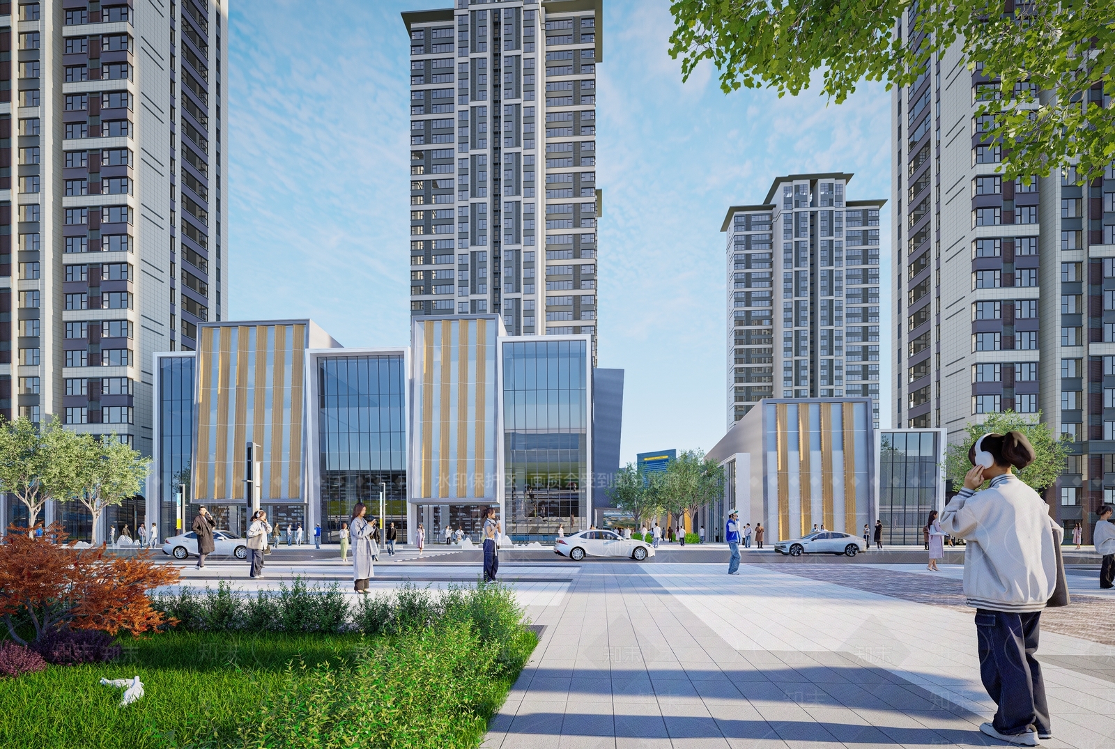 现代简约小公建SU模型下载【ID:1185880485】