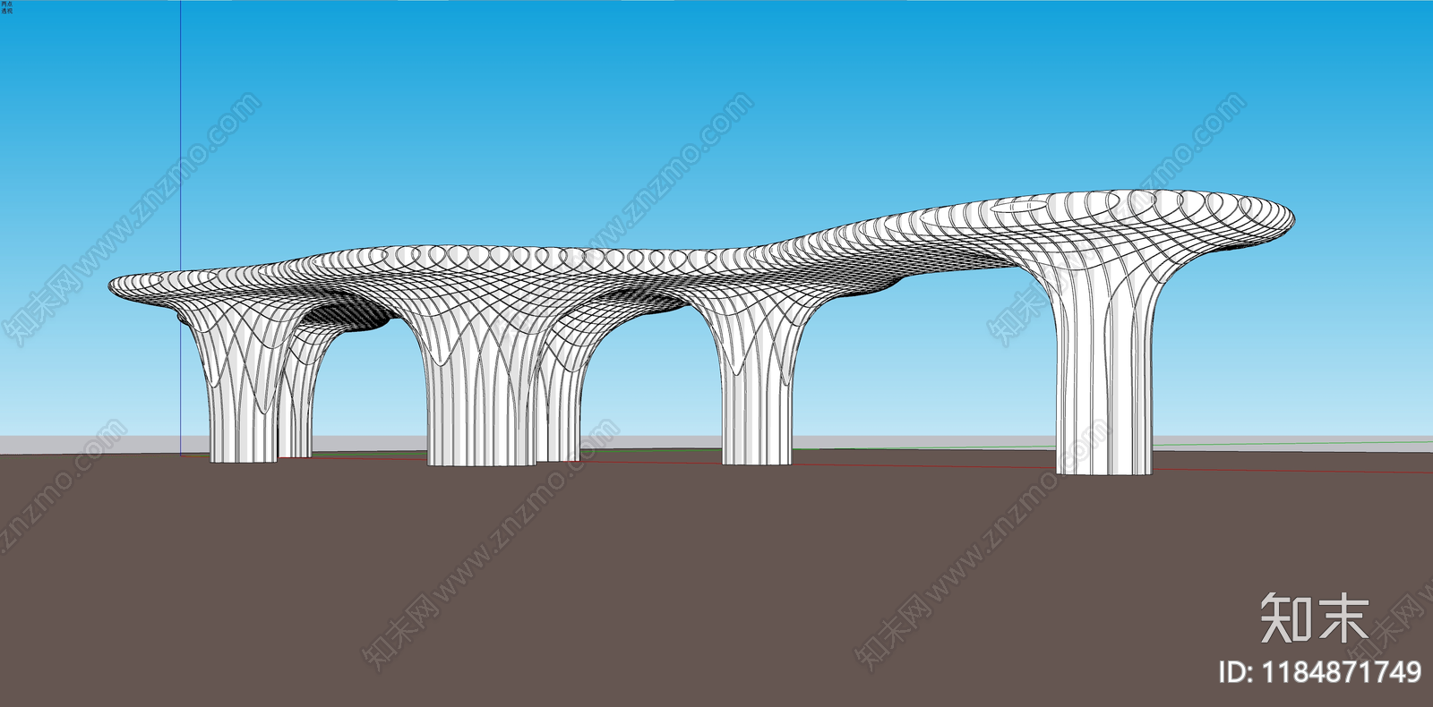 现代亭子SU模型下载【ID:1184871749】