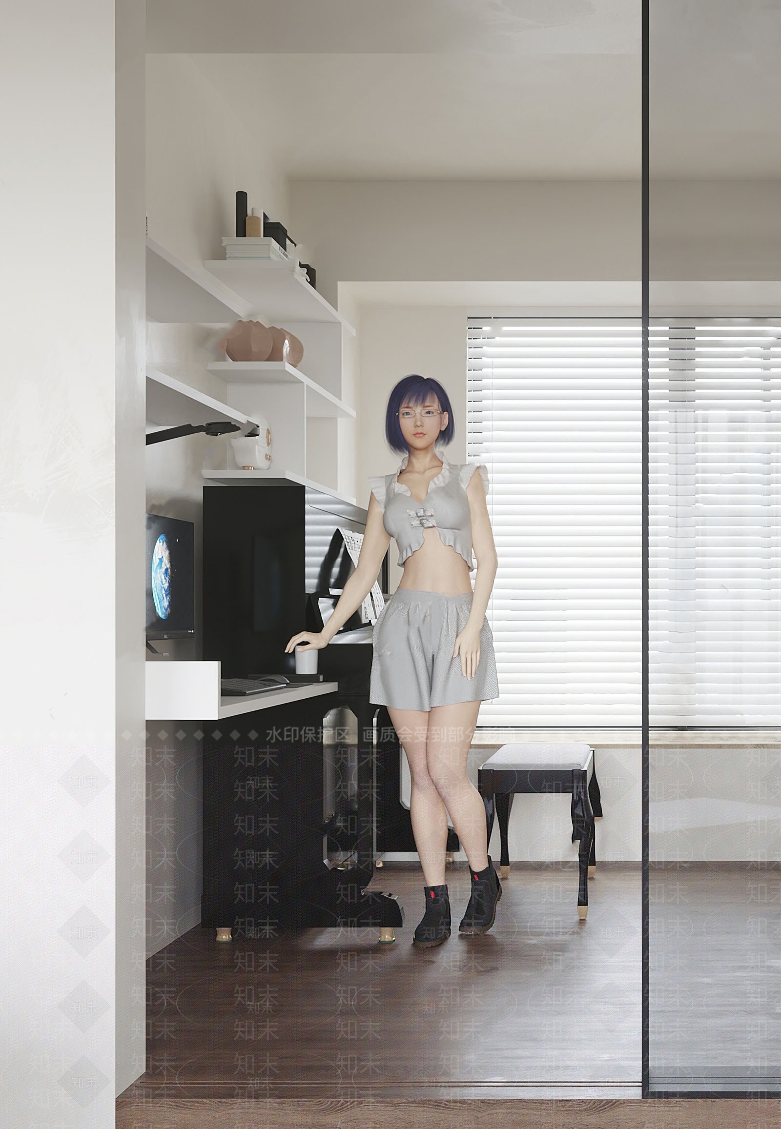 现代女人3D模型下载【ID:1184879868】