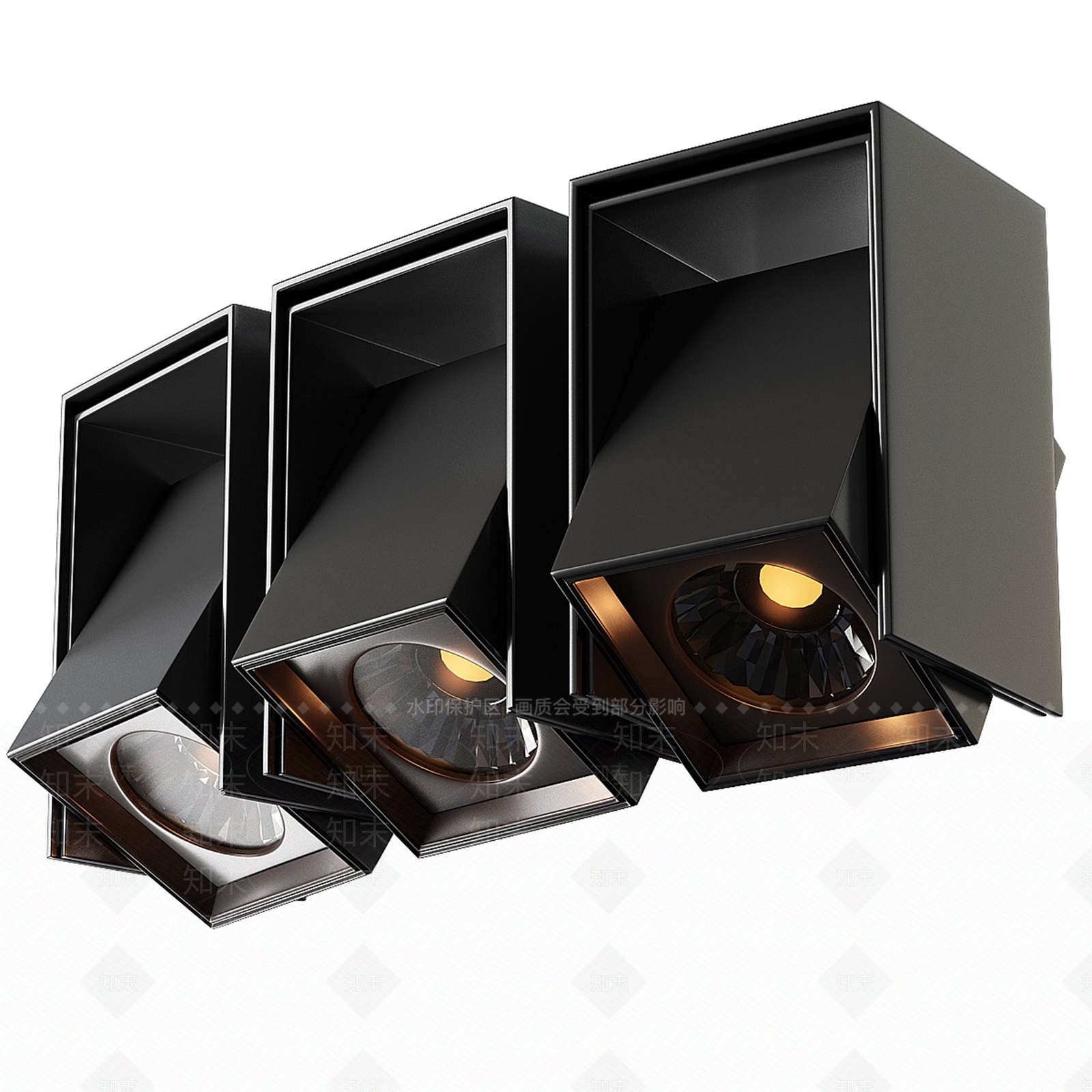 现代筒灯3D模型下载【ID:1184881962】