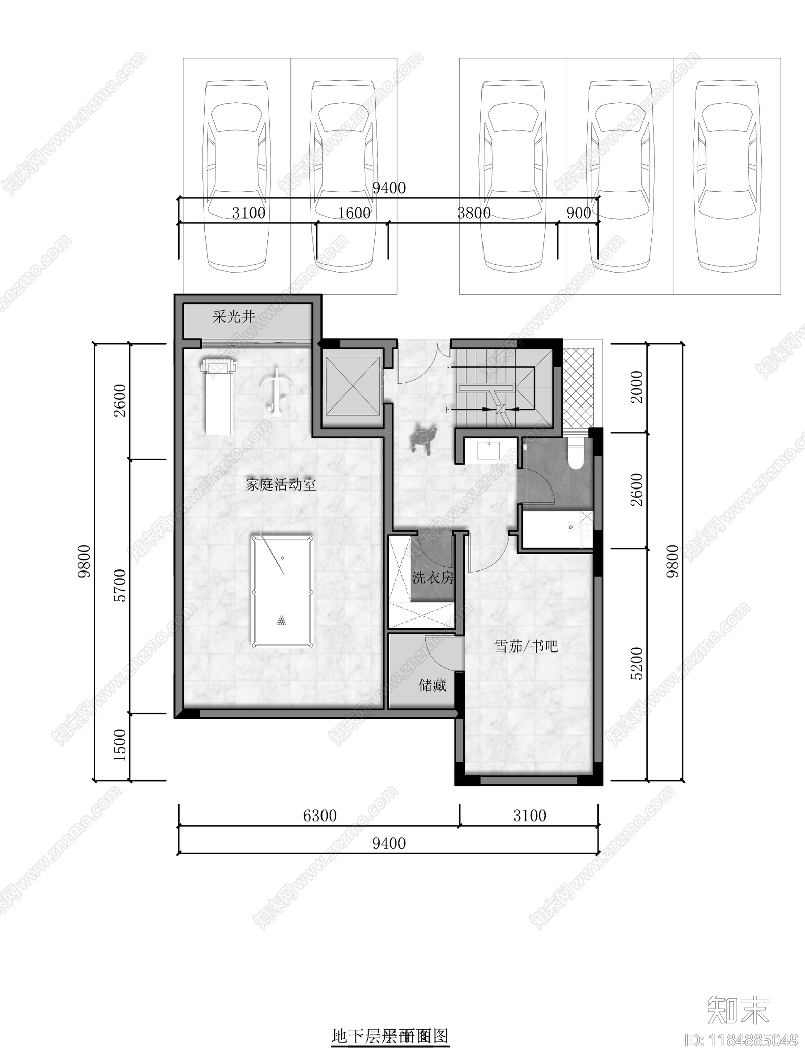 现代住宅楼建筑cad施工图下载【ID:1184885049】