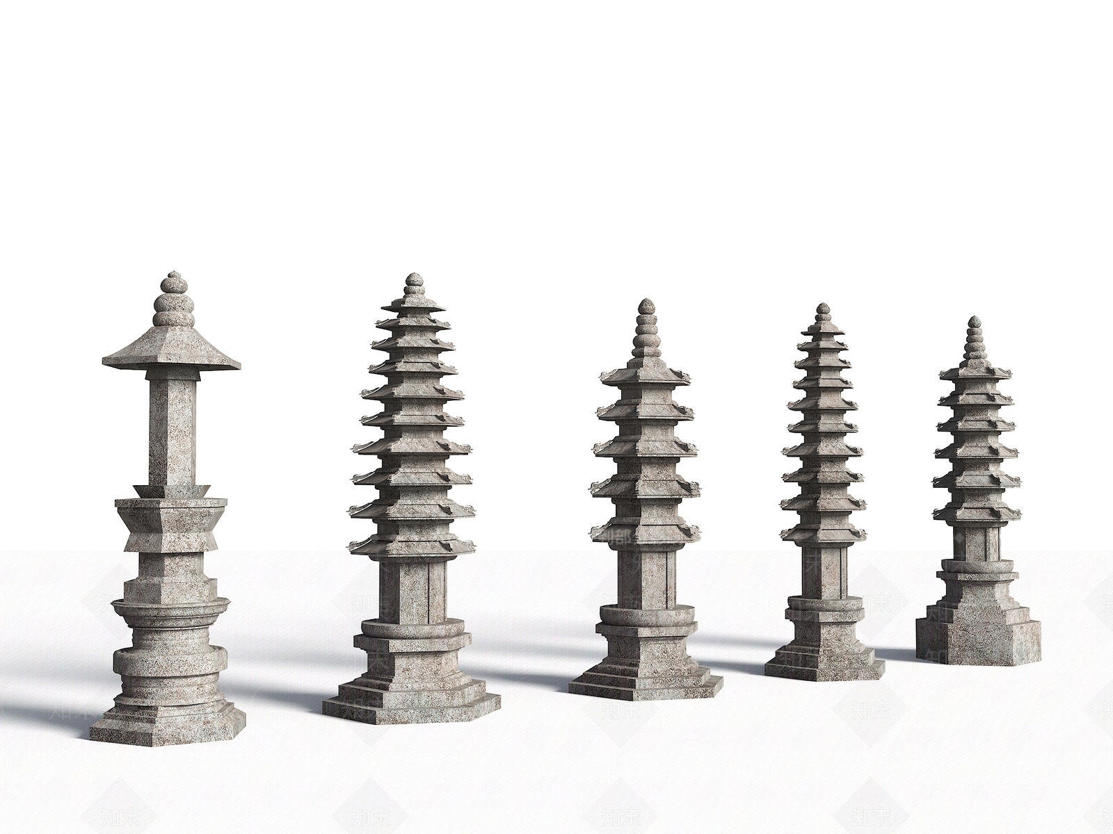 新中式中式雕塑小品SU模型下载【ID:1184887062】