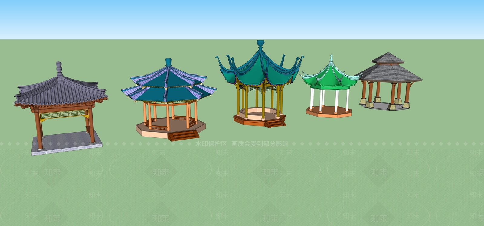 新中式其他休闲娱乐空间SU模型下载【ID:1184887589】