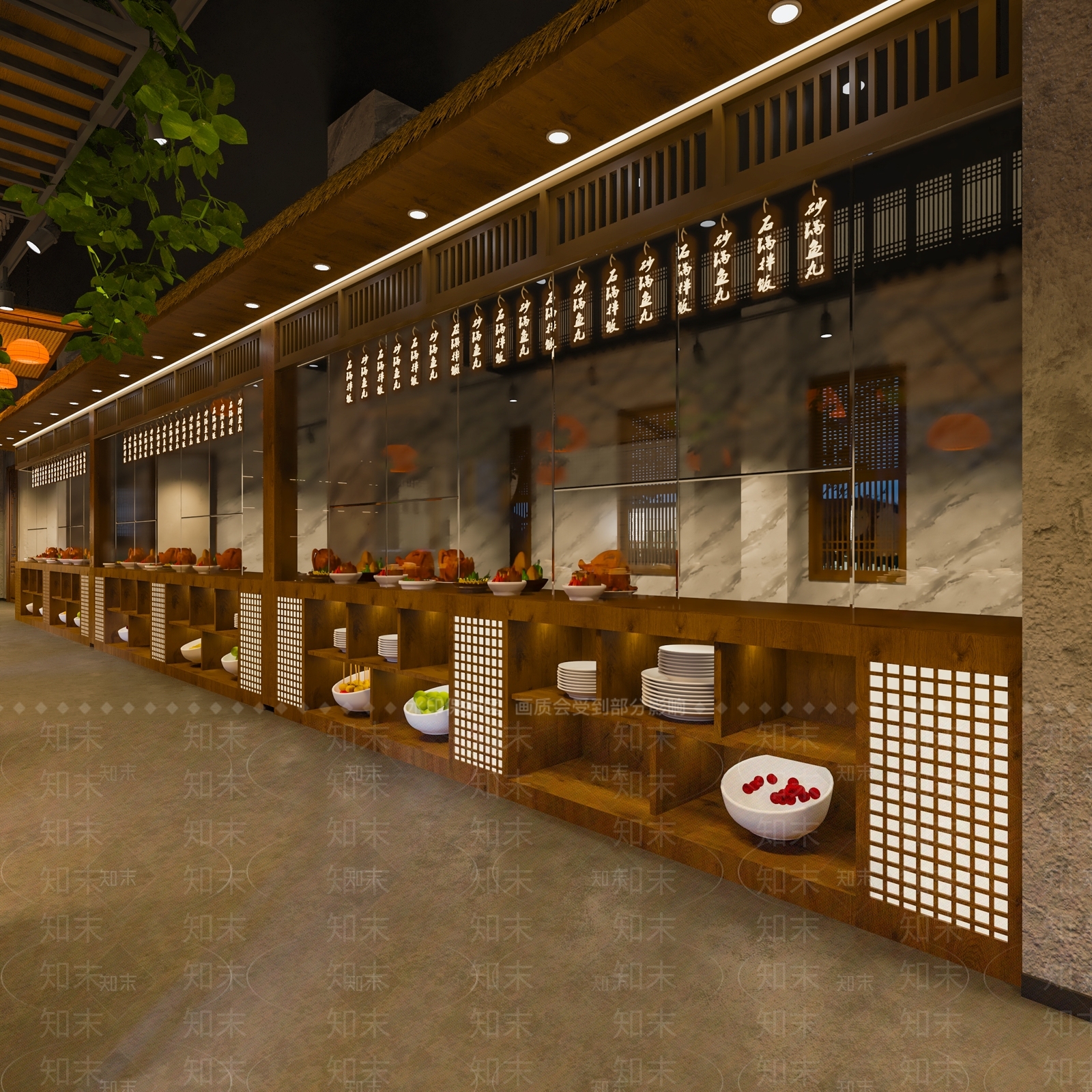 新中式其他餐饮空间3D模型下载【ID:1184900962】