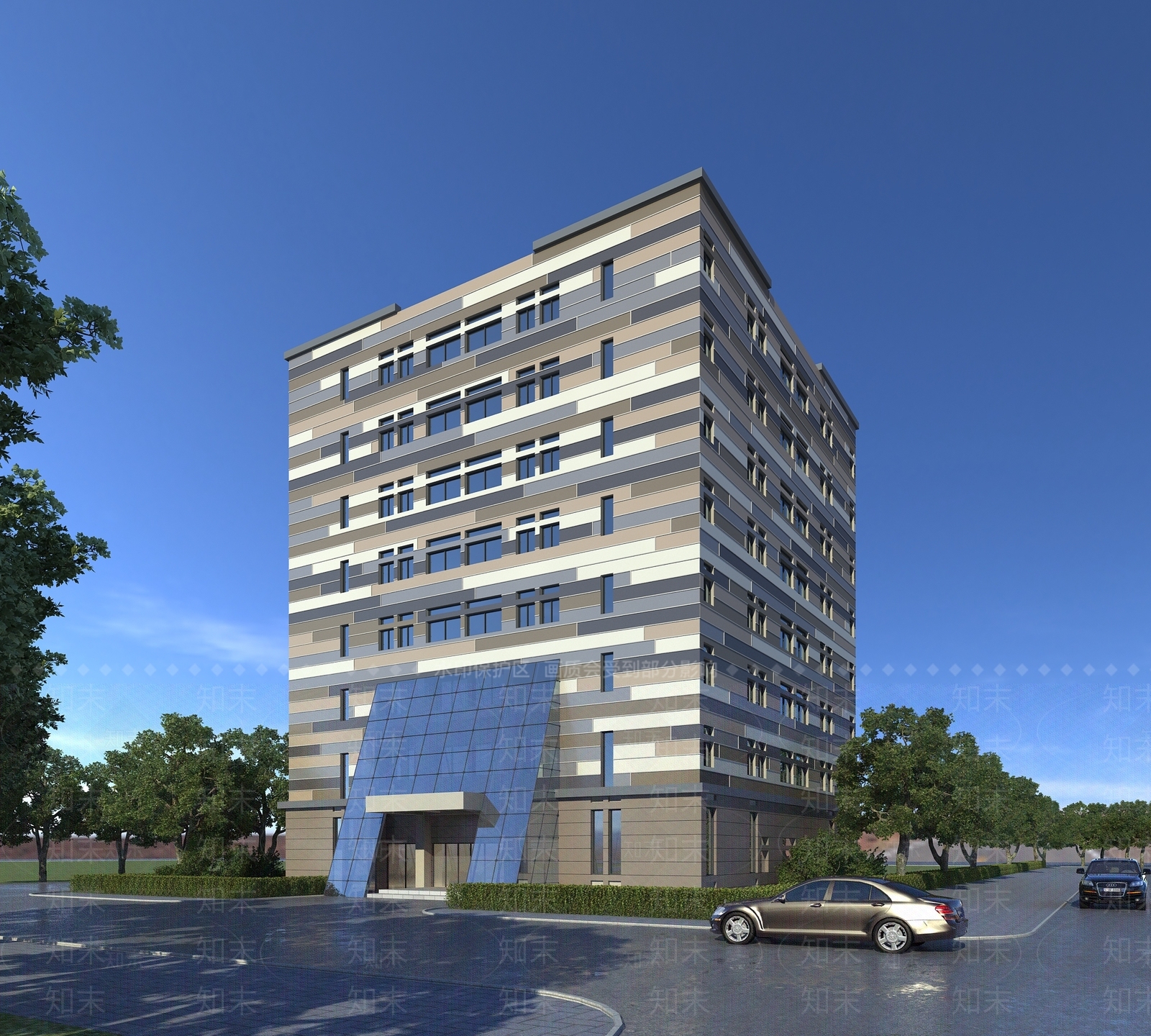 现代办公楼3D模型下载【ID:1184902708】