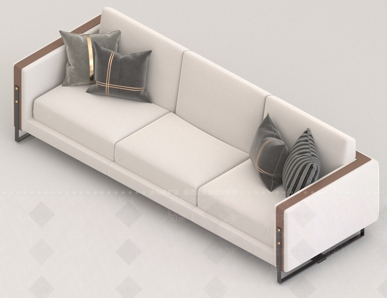 现代三人沙发3D模型下载【ID:1184914414】