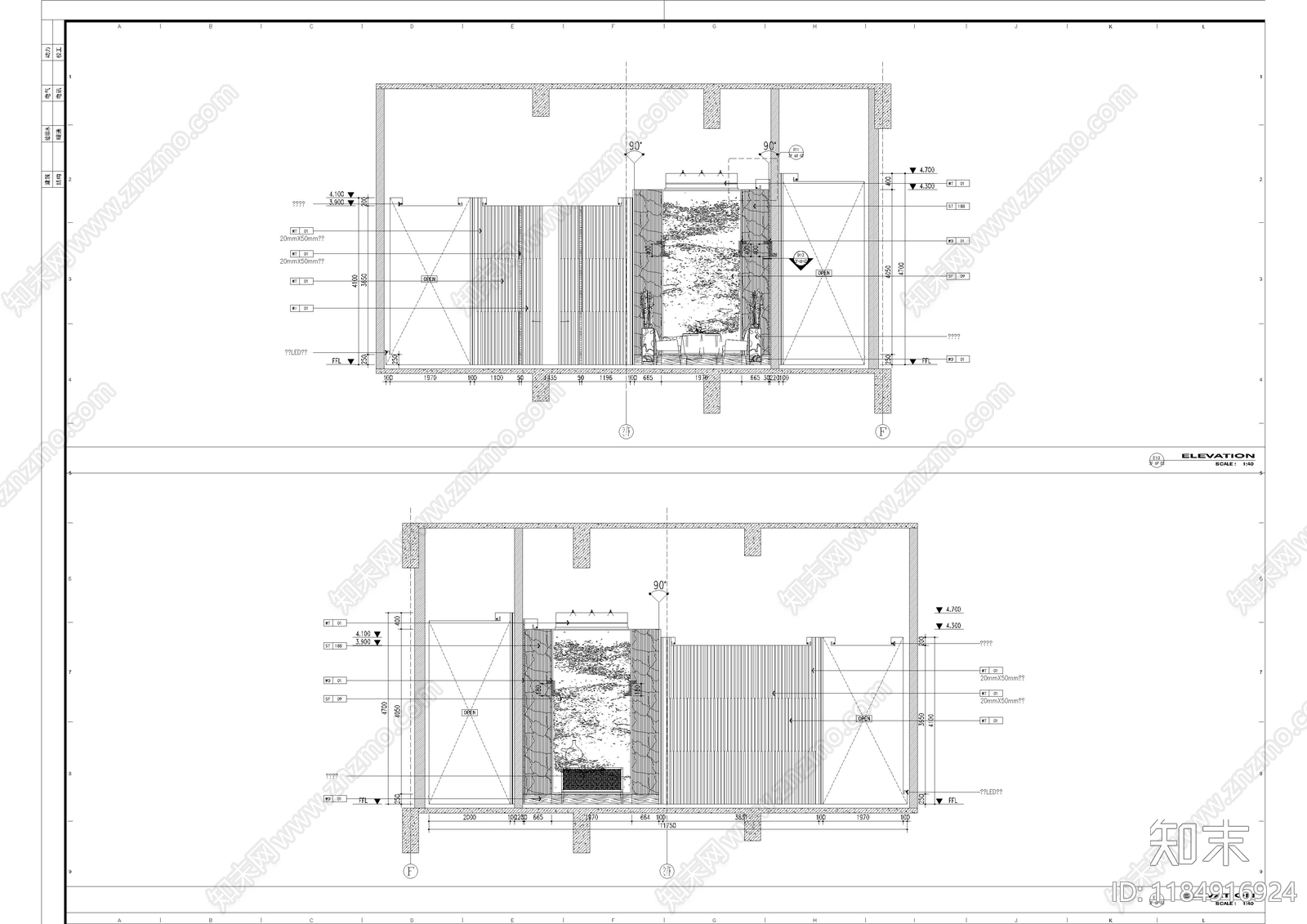 现代日式其他餐饮空间cad施工图下载【ID:1184916924】