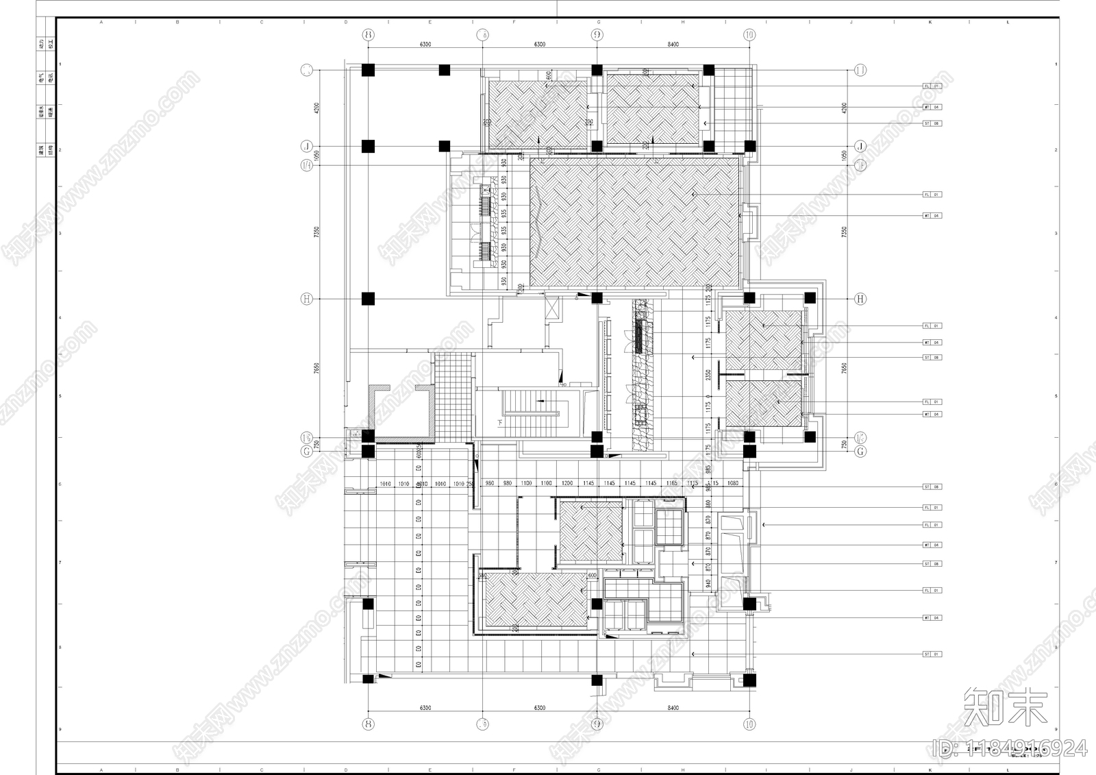 现代日式其他餐饮空间cad施工图下载【ID:1184916924】