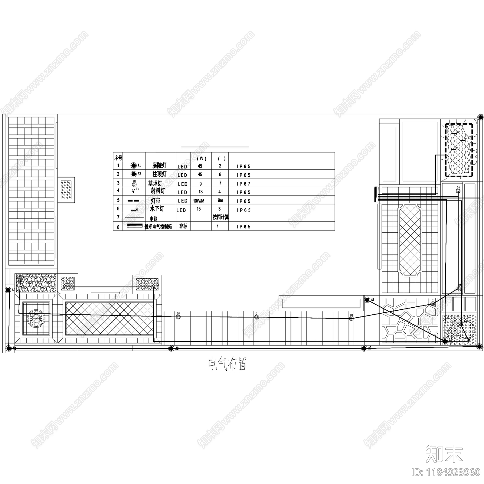 欧式庭院cad施工图下载【ID:1184923960】