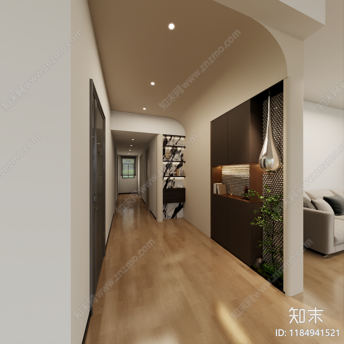 现代玄关3D模型下载【ID:1184941521】