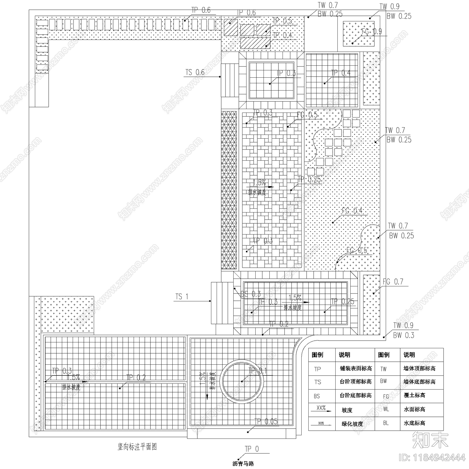 庭院cad施工图下载【ID:1184942444】