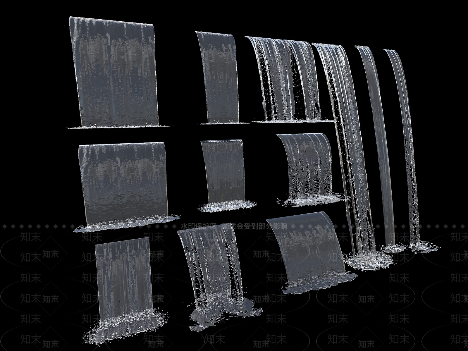 现代假山水景3D模型下载【ID:1184943879】