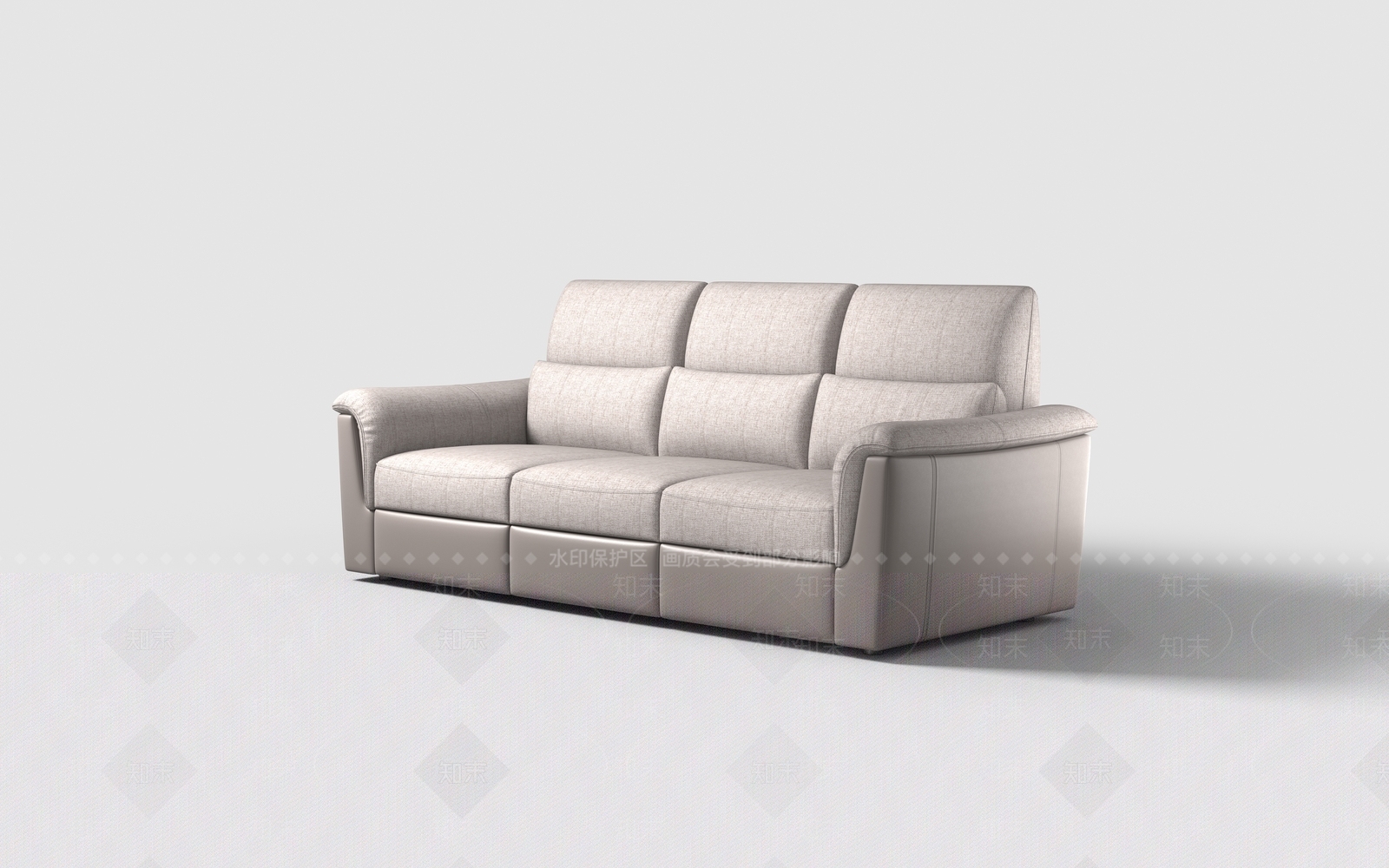 现代意式三人沙发3D模型下载【ID:1184950040】