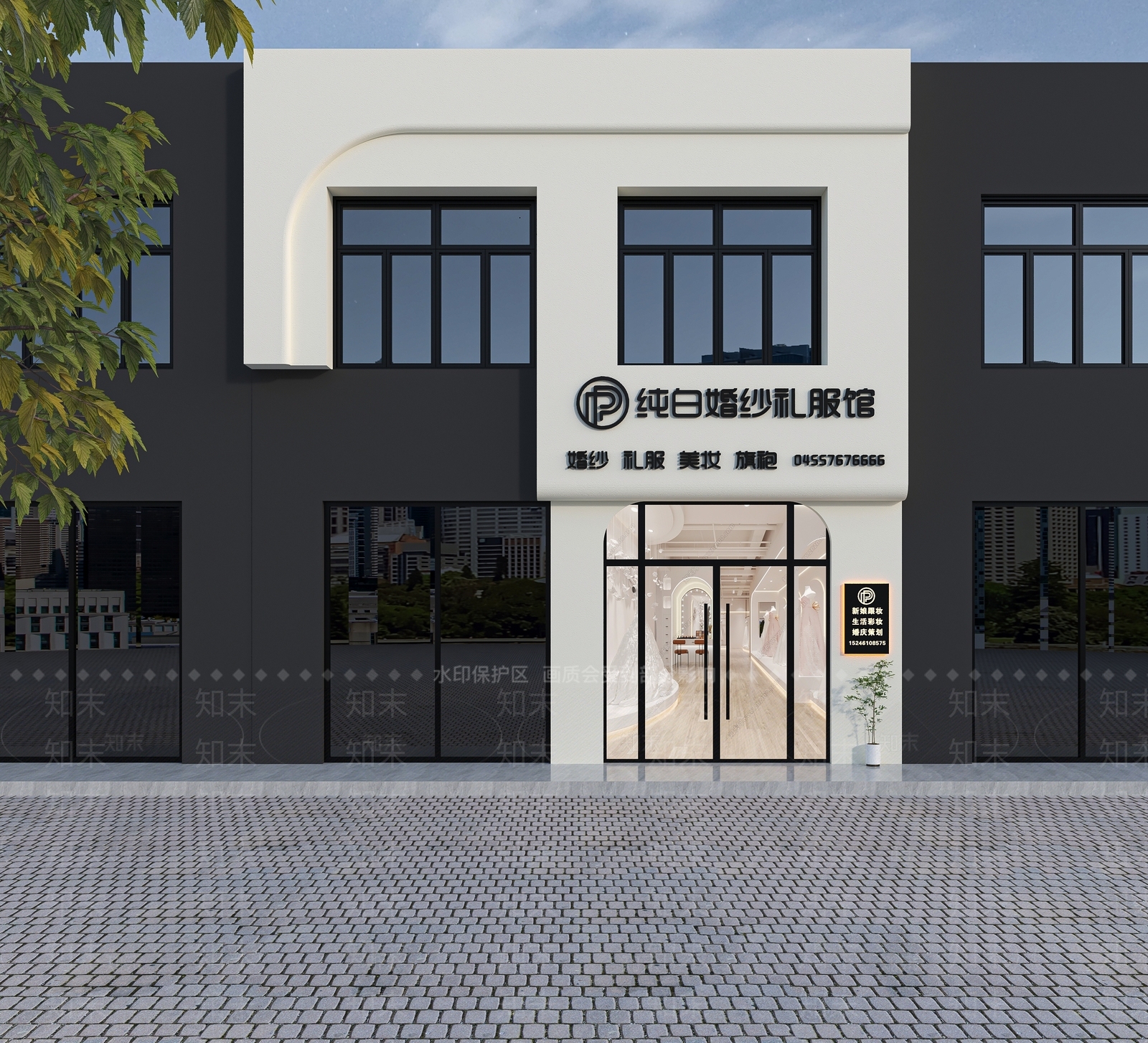 现代门头SU模型下载【ID:1184963795】