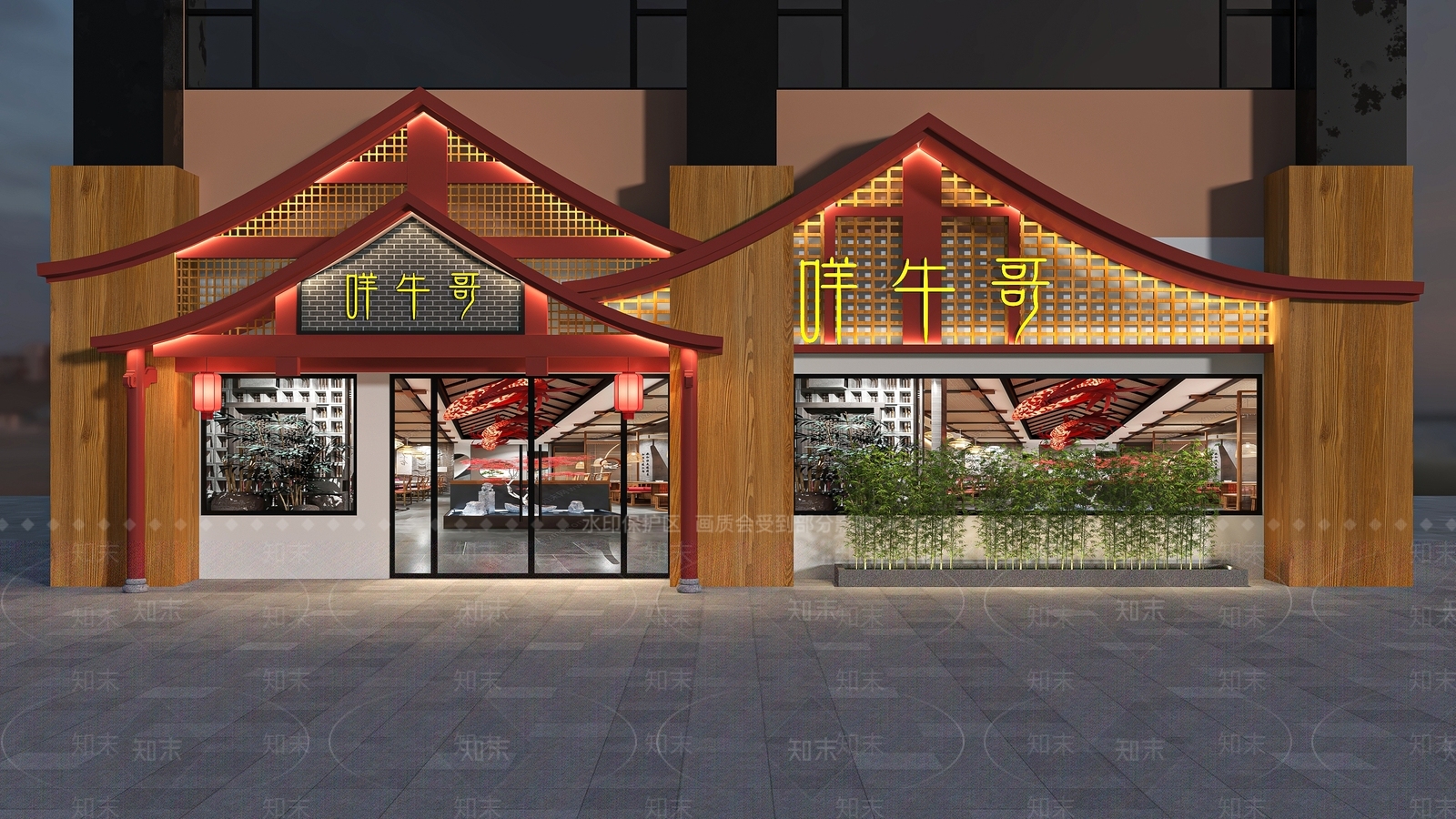 新中式中式门头SU模型下载【ID:1184964055】