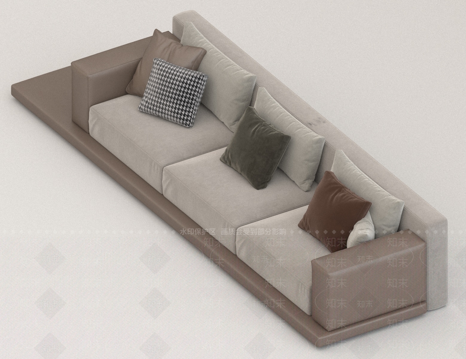 现代三人沙发3D模型下载【ID:1184974271】