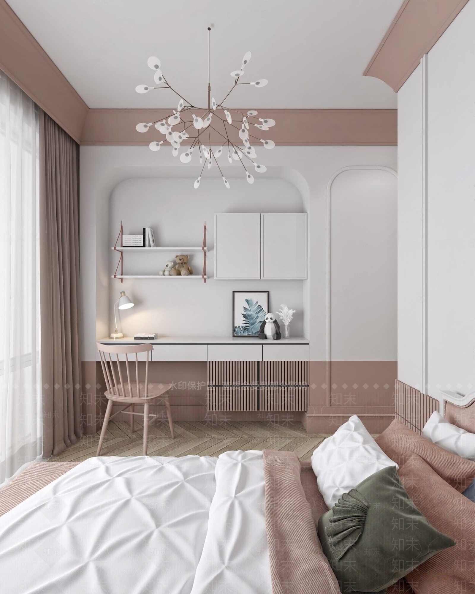 现代通用儿童房3D模型下载【ID:1184979754】