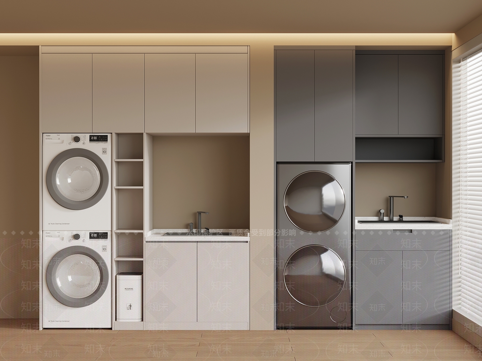 现代洗衣机柜3D模型下载【ID:1184979859】