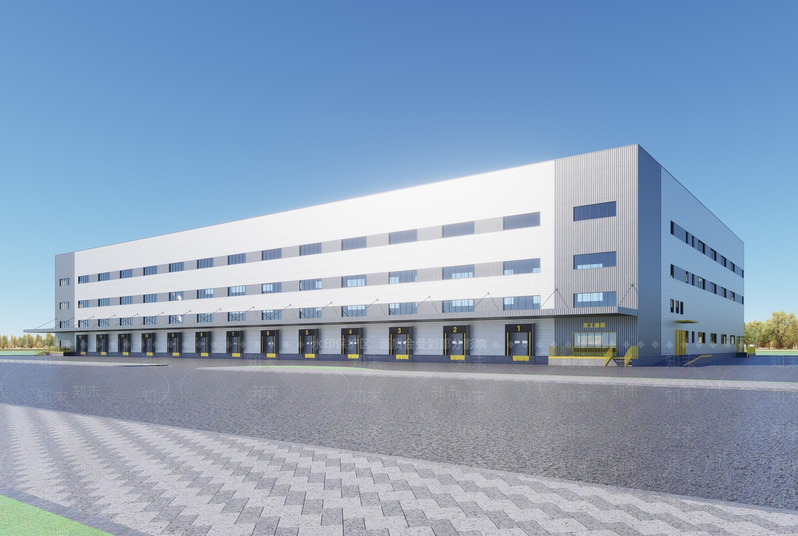 现代仓库SU模型下载【ID:1184995044】