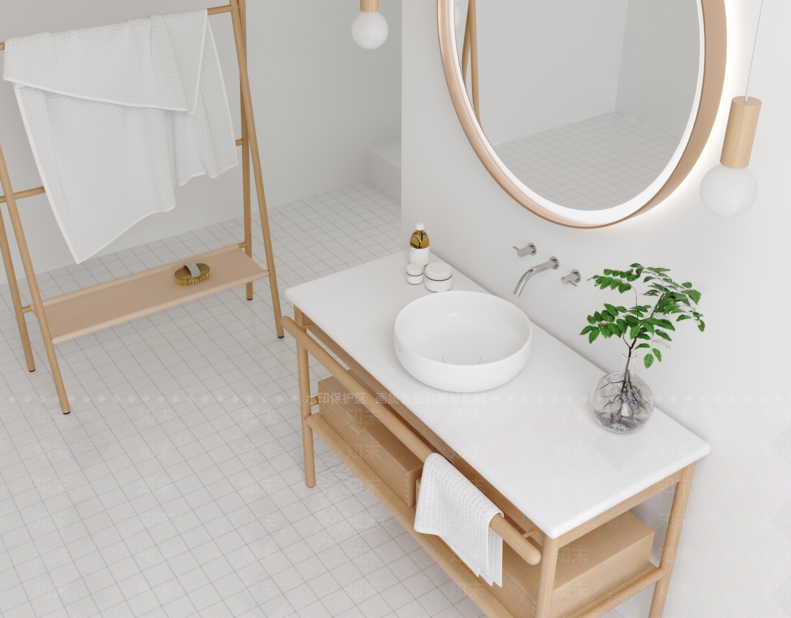 现代卫生间3D模型下载【ID:1185543487】