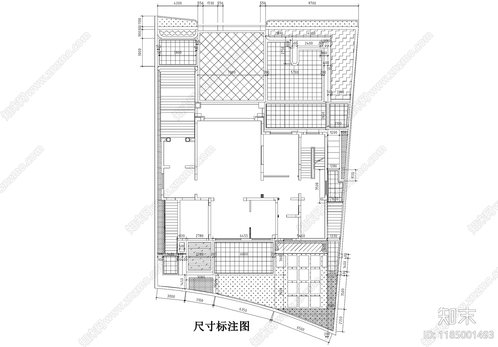 庭院cad施工图下载【ID:1185001493】