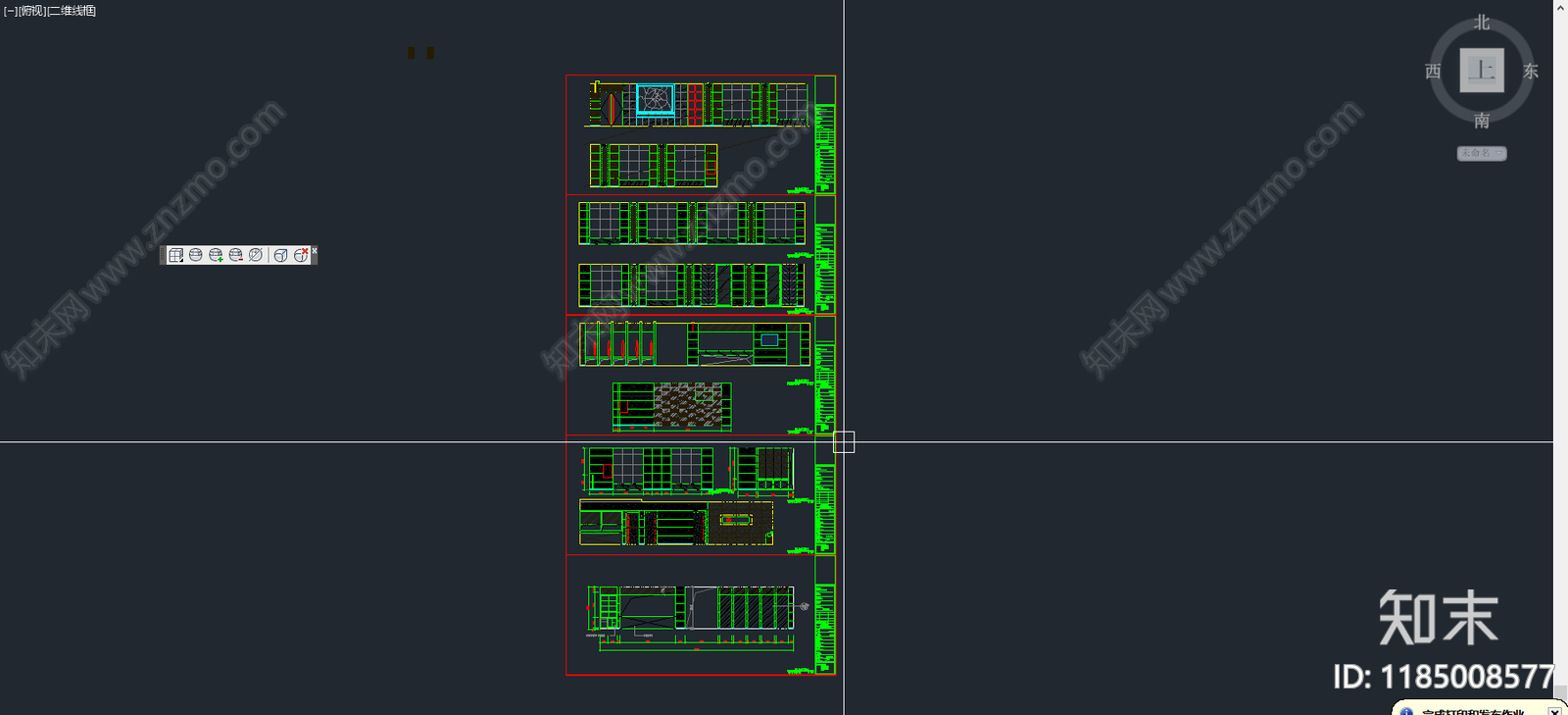 现代售楼处cad施工图下载【ID:1185008577】