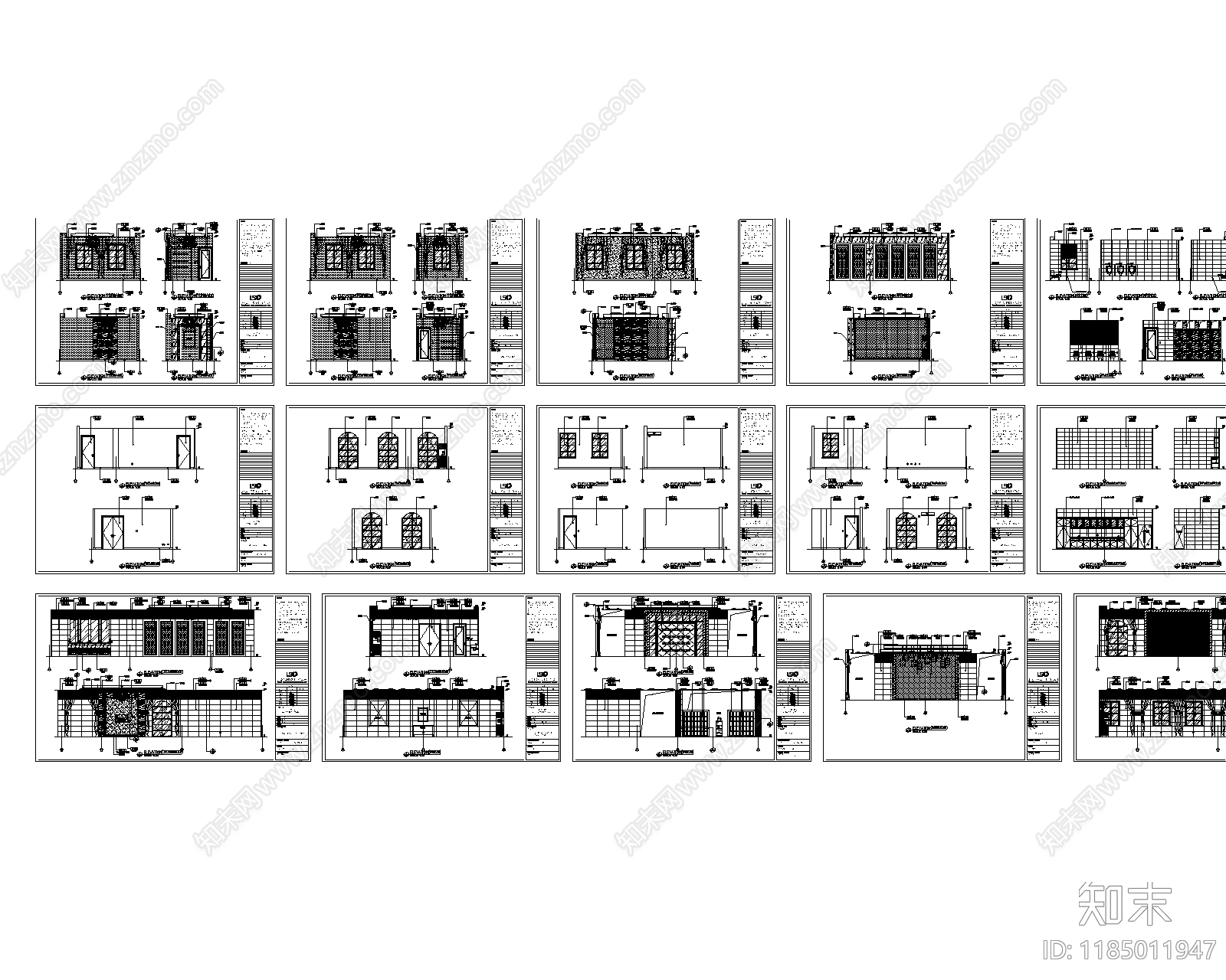 现代售楼处cad施工图下载【ID:1185011947】