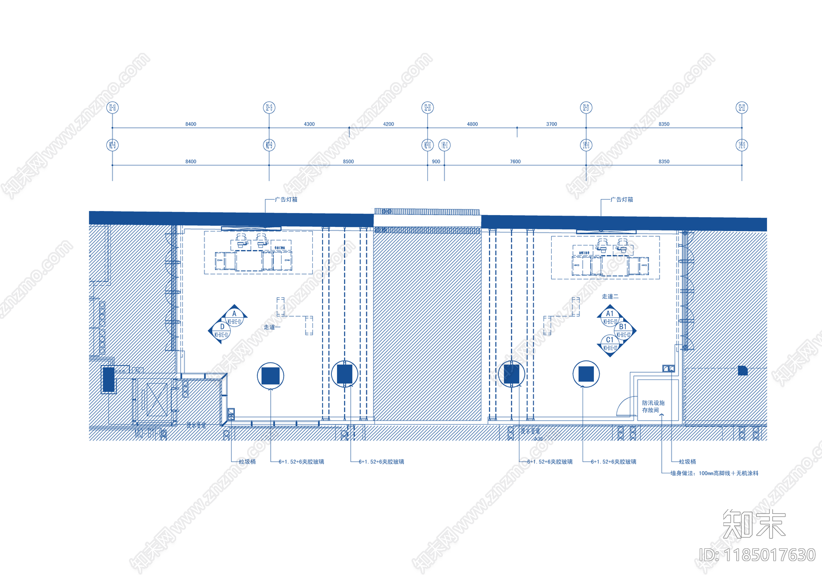 现代其他公共空间cad施工图下载【ID:1185017630】
