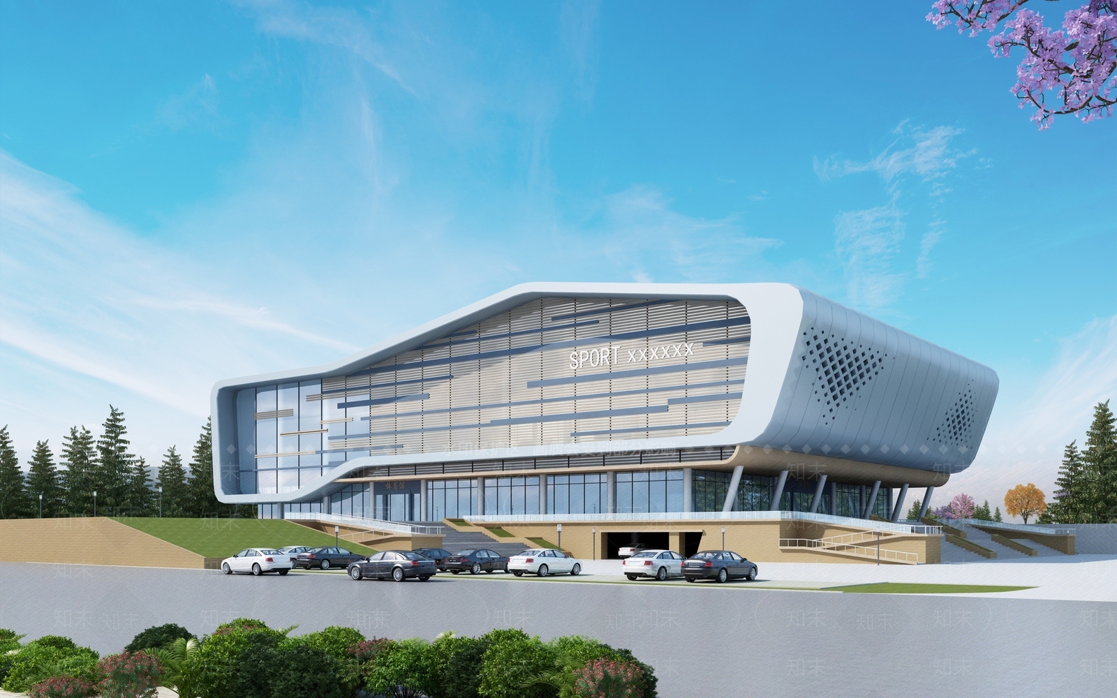 现代艺术风格建筑3D模型下载【ID:1185025342】
