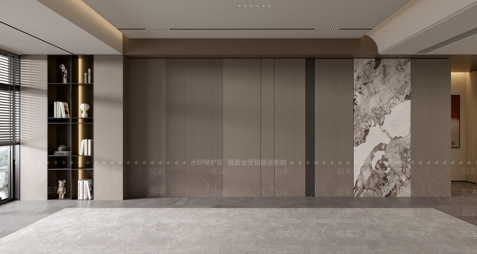 轻奢意式背景墙SU模型下载【ID:1185043855】_知末su模型网