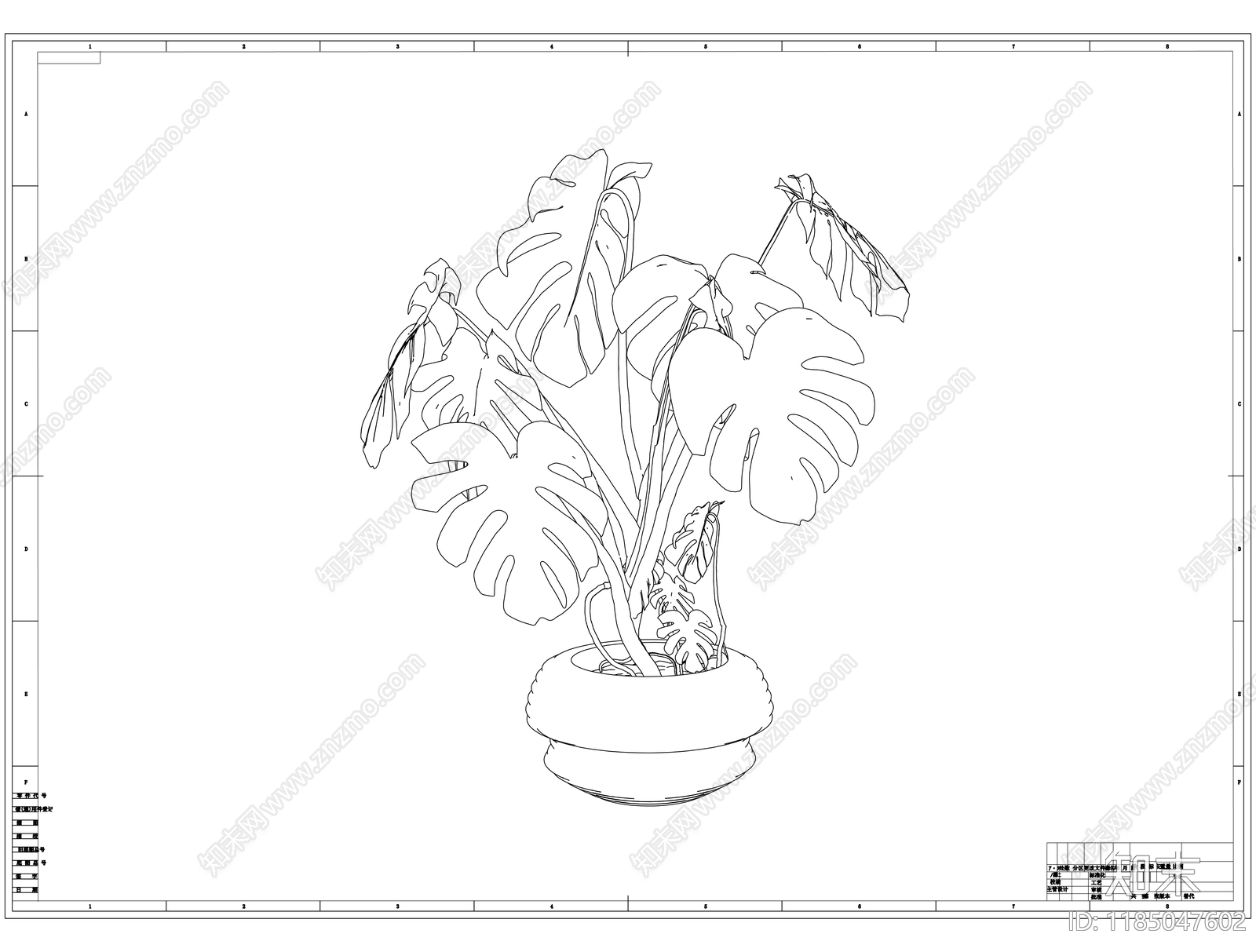 现代树cad施工图下载【ID:1185047602】