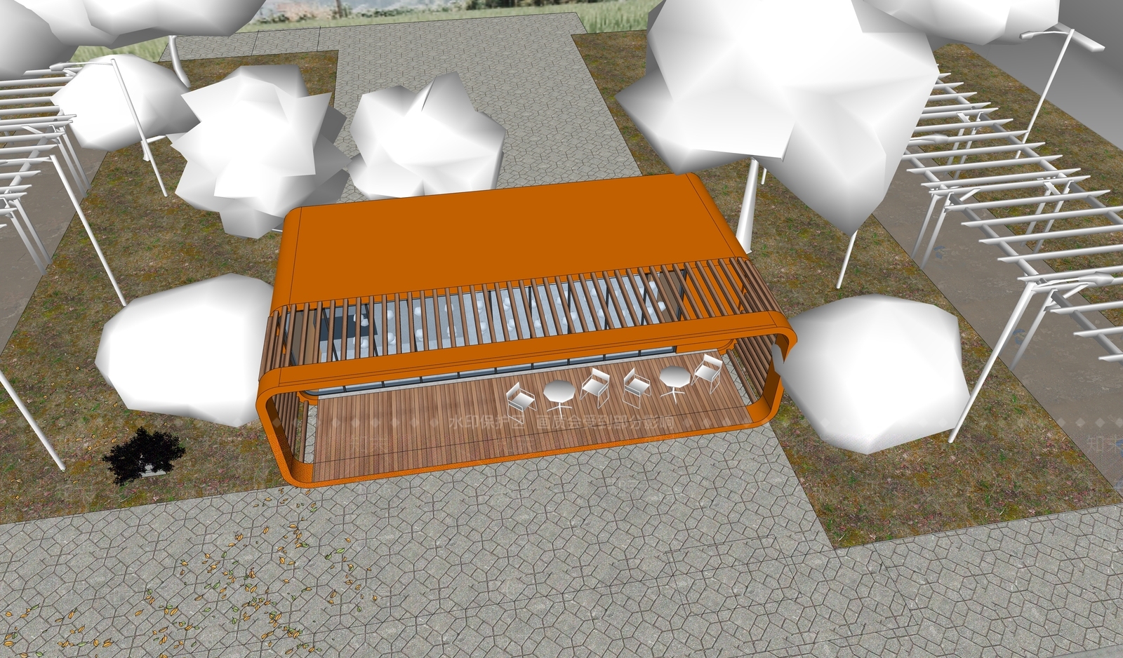 现代简约小公建SU模型下载【ID:1185061143】