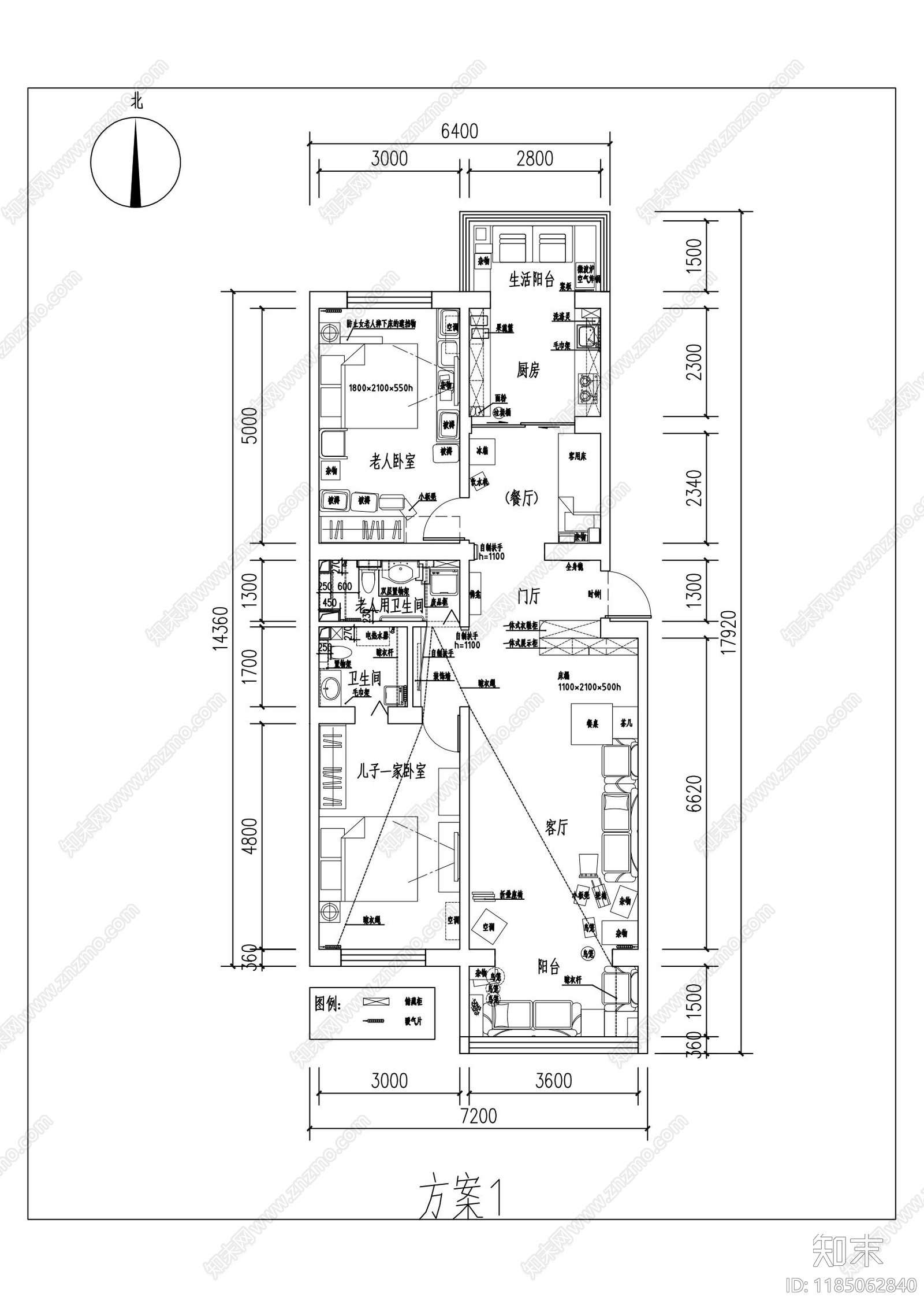 平层施工图下载【ID:1185062840】