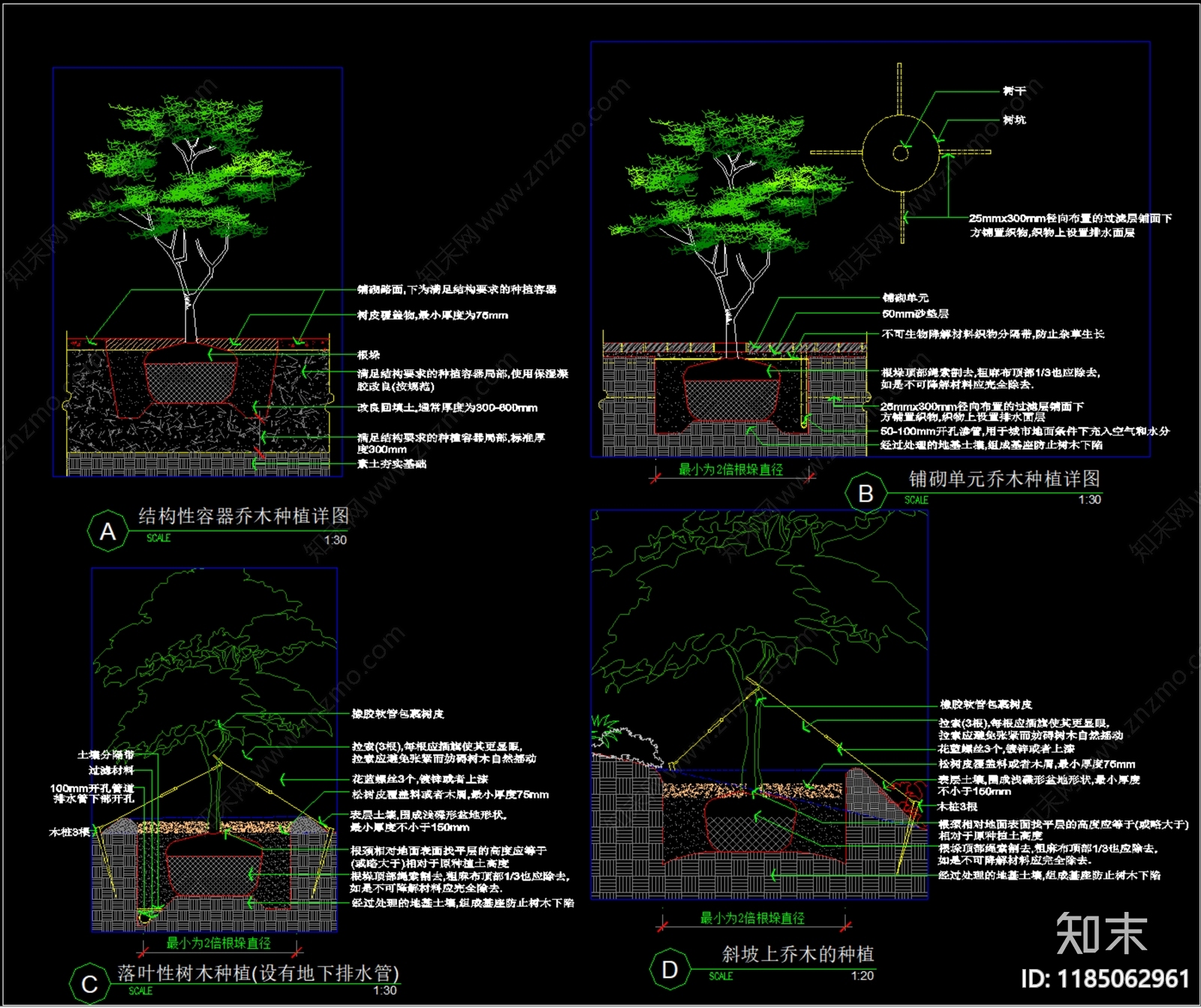 景观节点施工图下载【ID:1185062961】
