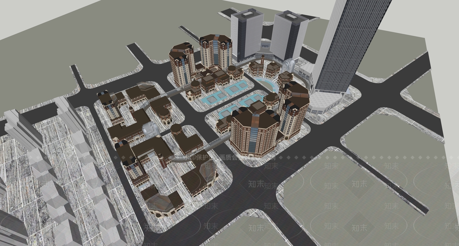 简欧意式其他商业建筑SU模型下载【ID:1185063992】