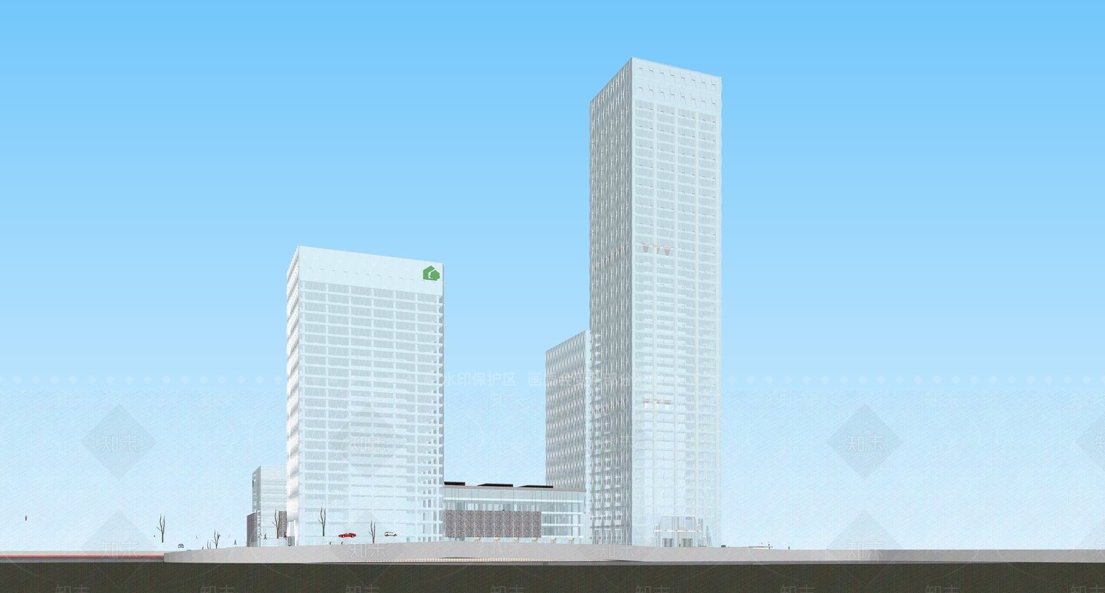 现代商场建筑SU模型下载【ID:1185063818】