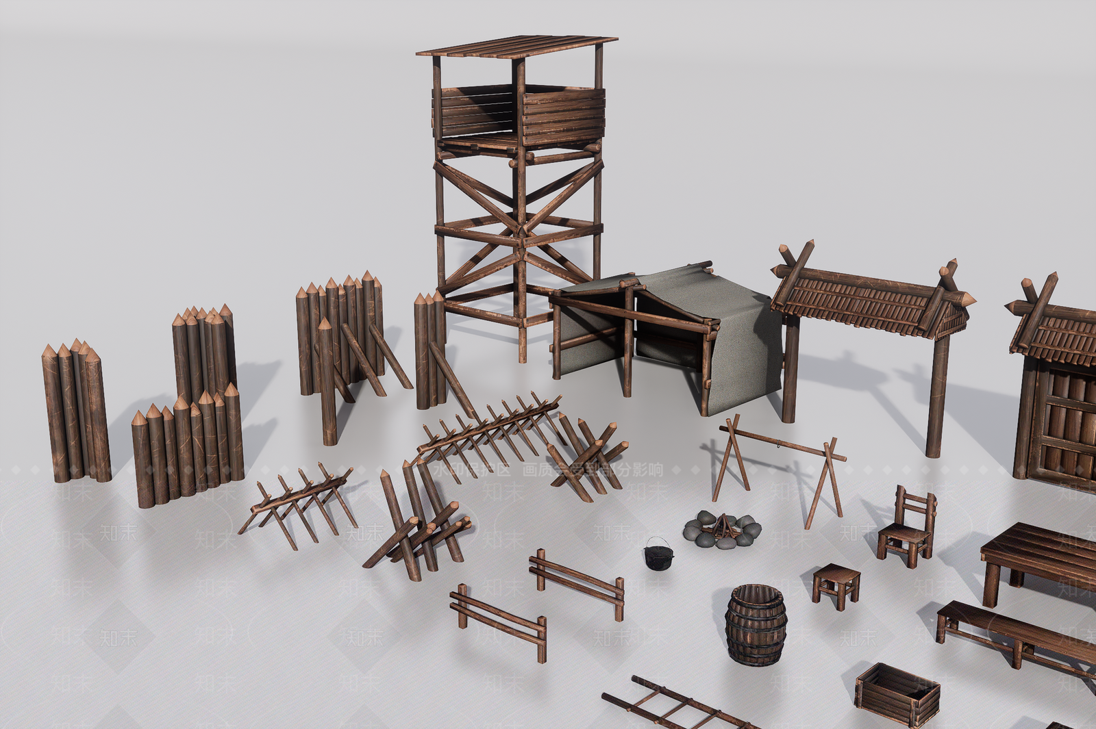 安全设施3D模型下载【ID:1185064099】
