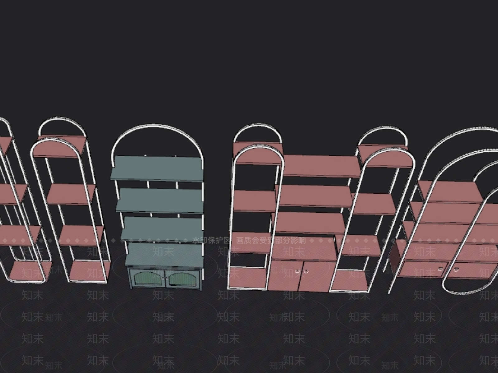 现代北欧置物架SU模型下载【ID:1185064842】