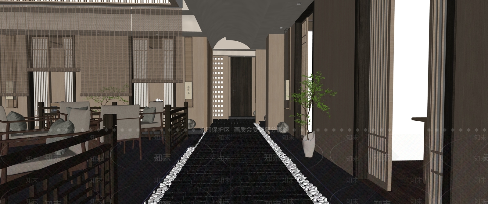 新中式其他店铺SU模型下载【ID:1185068862】