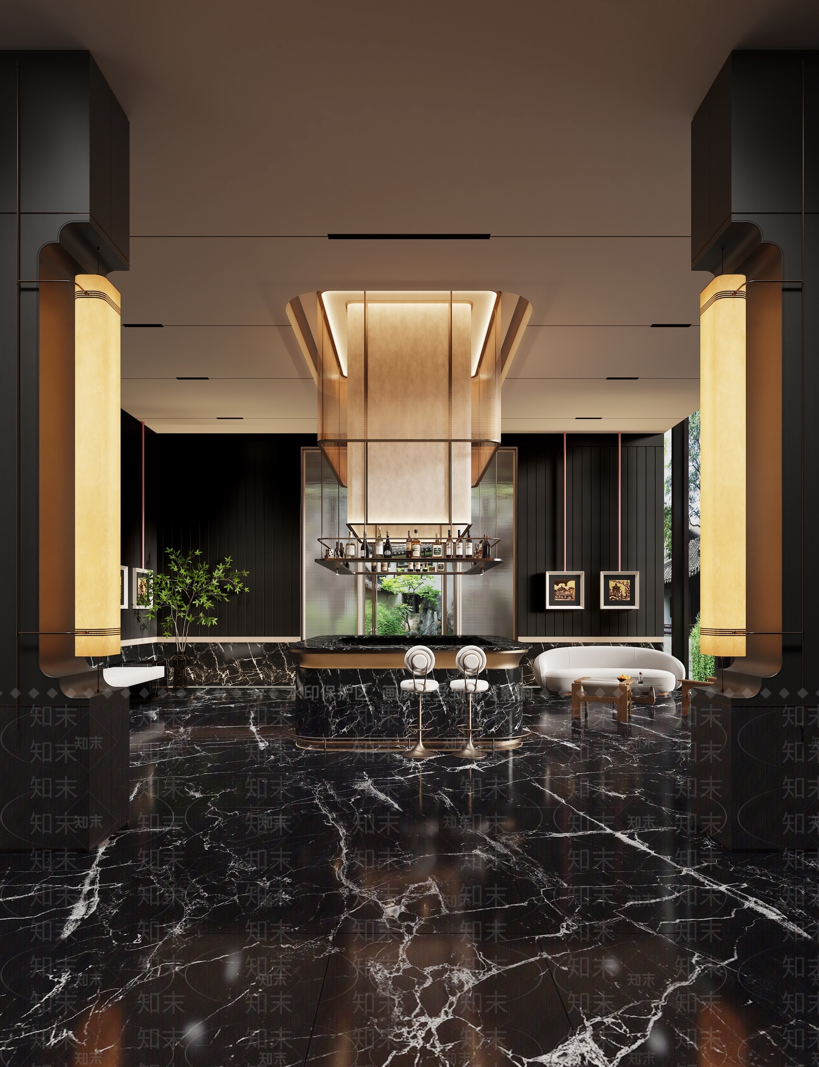 现代意式酒吧SU模型下载【ID:1185071554】