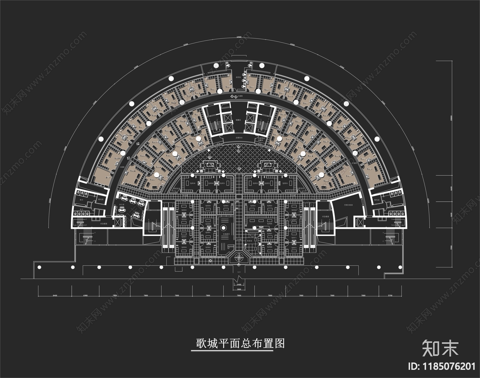 现代KTVcad施工图下载【ID:1185076201】