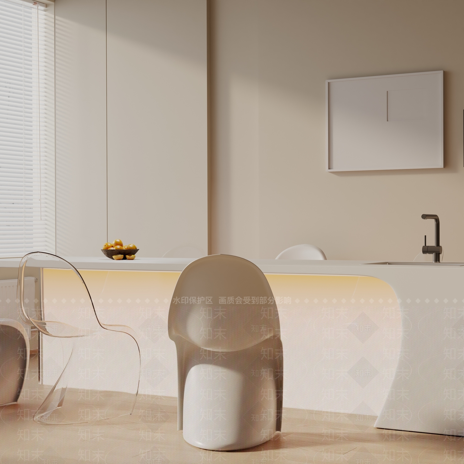 现代餐桌椅3D模型下载【ID:1185076848】