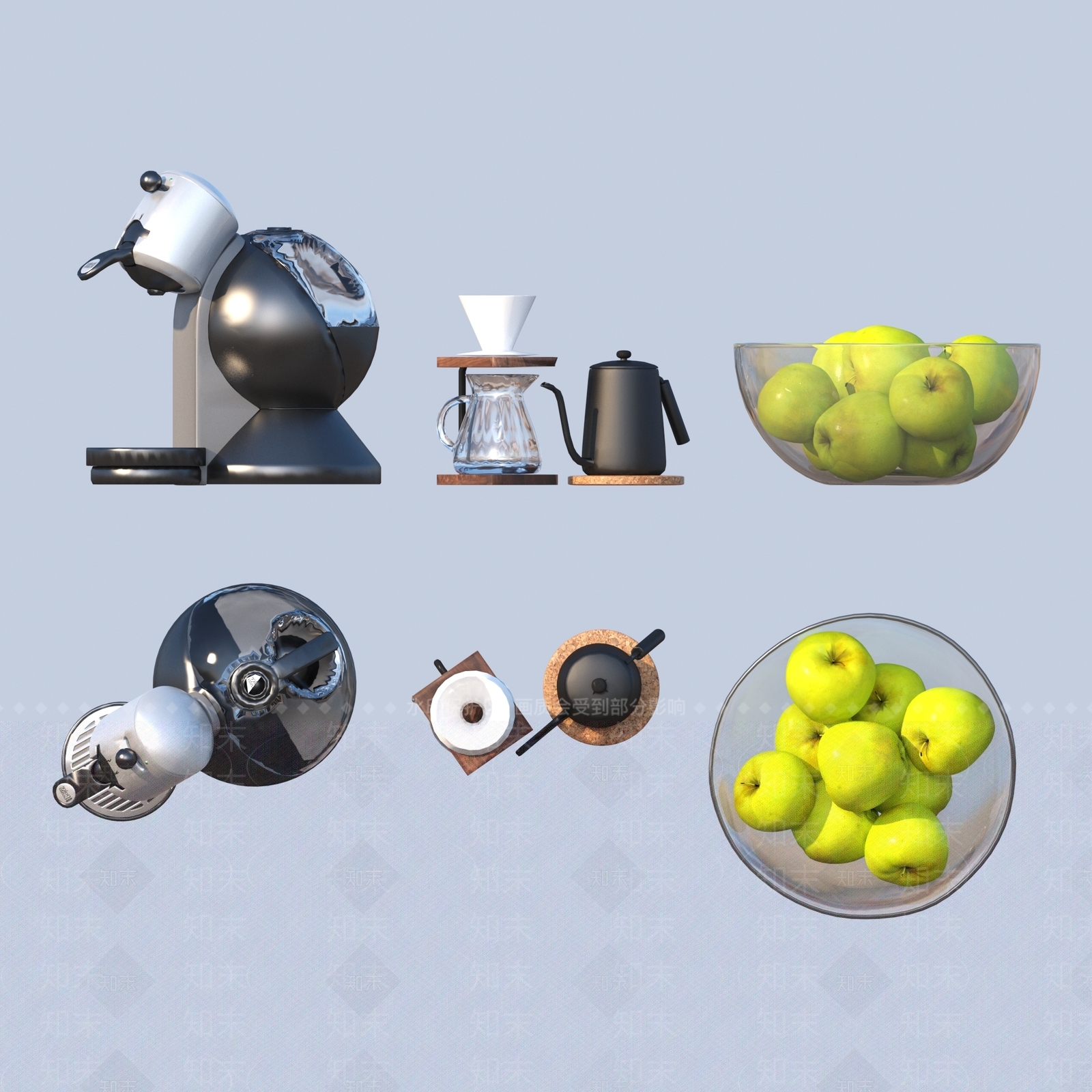 厨房用品3D模型下载【ID:1185077088】