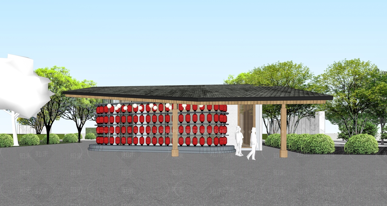 新中式中式小公建SU模型下载【ID:1185079826】